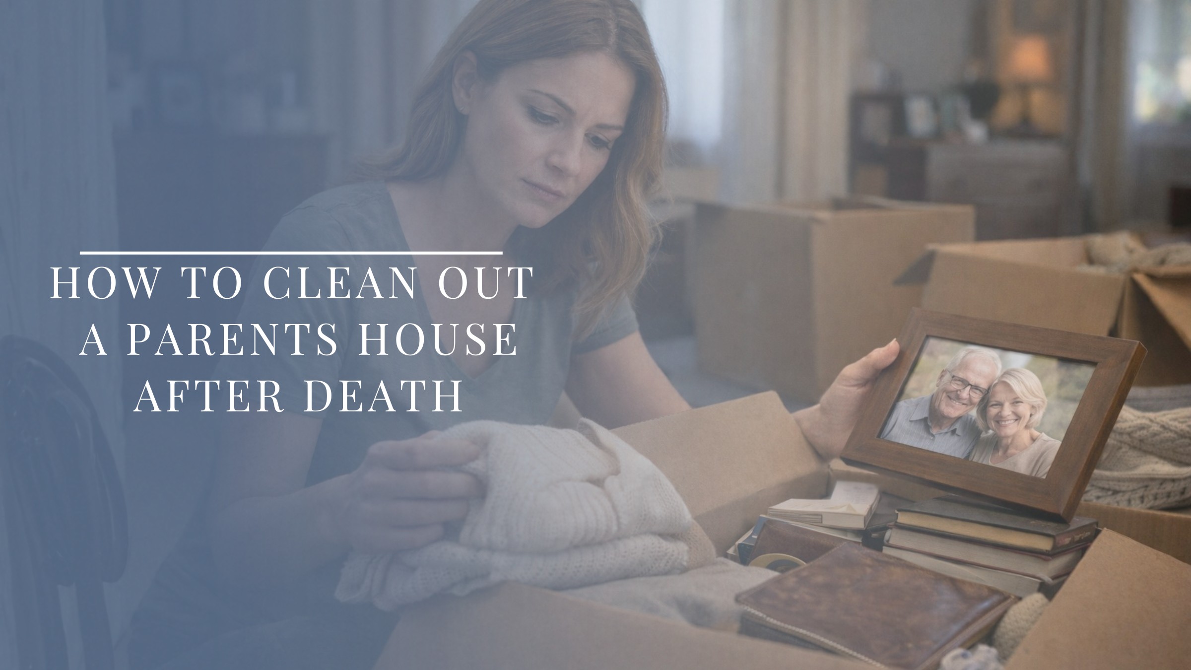 clean out parents house after death and sorting belongings